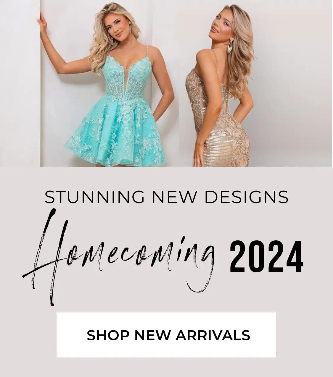 Homecoming 2024 gold and blue dress
